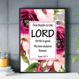 Bibelverse Lila Psalm-Plakat Poster