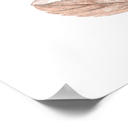 Bibelverse Lord Psalm Leafy Skripte Poster (Ecke)