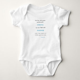 Bibelverse Luke 2:40 Baby Strampler