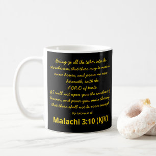 Bibelverse Malachi 3:10 (KJV) Neujahrstag Kaffeetasse