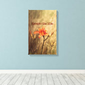 Bibelverse: Man denke an die Lilien Leinwanddruck (Insitu (Holzboden))