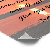 Bibelverse, Mathew 11:28, Komm zu mir Poster (Ecke)