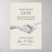 Bibelverse Matthew 19:6 - Christlicher Glaube Hoch Poster (Vorne)