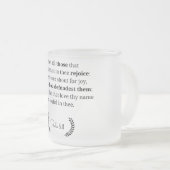 Bibelverse Mattierte Tasse aus Glas | Psalm 5:11 (VorderseiteRechts)