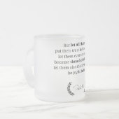 Bibelverse Mattierte Tasse aus Glas | Psalm 5:11 (Vorderseite Links)