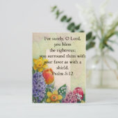 Bibelverse mit schönem Bild der Blume Postkarte (Stehend Vorderseite)