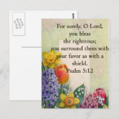 Bibelverse mit schönem Bild der Blume Postkarte (Vorne/Hinten)