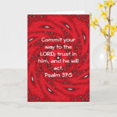 Bibelverse Motivierend Schriften Psalm 37:5 Karte (Gelbe Blume)