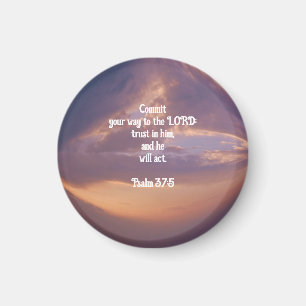 Bibelverse Motivierend Schriften Psalm 37:5 Magnet