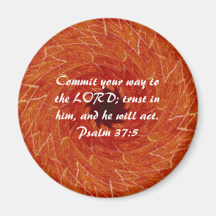 Bibelverse Motivierend Schriften Psalm 37:5 Magnet