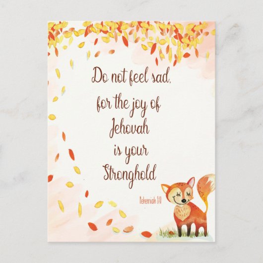 Bibelverse - Nehemiah 8:10 Notebook Postkarte (Vorderseite)