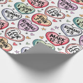 Bibelverse Niedlich Hearts Geschenkpapier (Ecke)