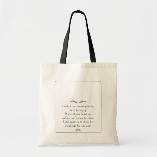 Bibelverse Offenbarung 3:20 Tote Bag-n1 Tragetasche (Vorne)