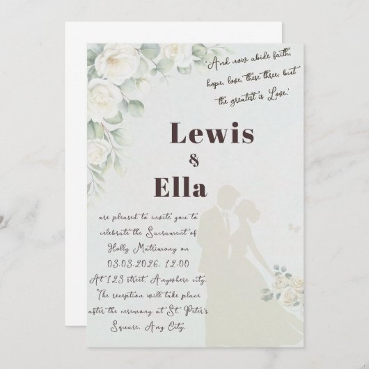 Bibelverse Orthodoxe Einladung zur Hochzeit (Vorne/Hinten)