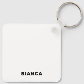 Bibelverse Personalisiert Square Schlüsselanhänger (Rückseite)