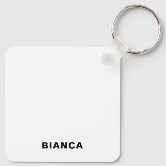 Bibelverse Personalisiert Square Schlüsselanhänger (Rückseite)