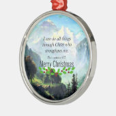 Bibelverse, Phil 4:13, Weihnachten, Ornament Aus Metall (Links)