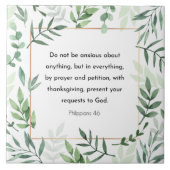 Bibelverse, Philippianer 4:6 Fliese (Vorderseite)