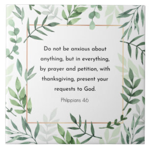Bibelverse, Philippianer 4:6 Fliese