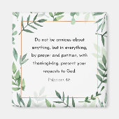 Bibelverse, Philippianer 4:6 Magnet (Vorne)