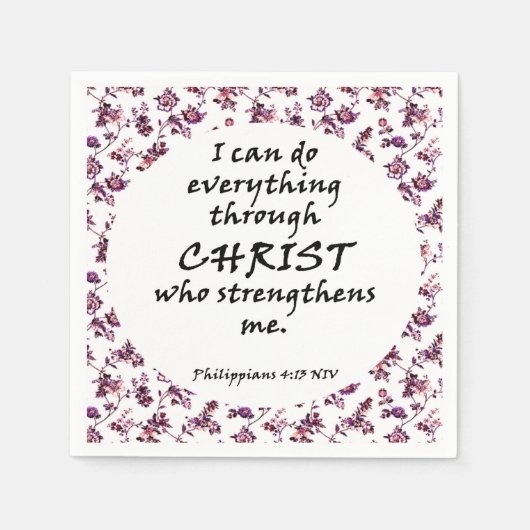 Bibelverse Philippians Square Serviette (Vorderseite)