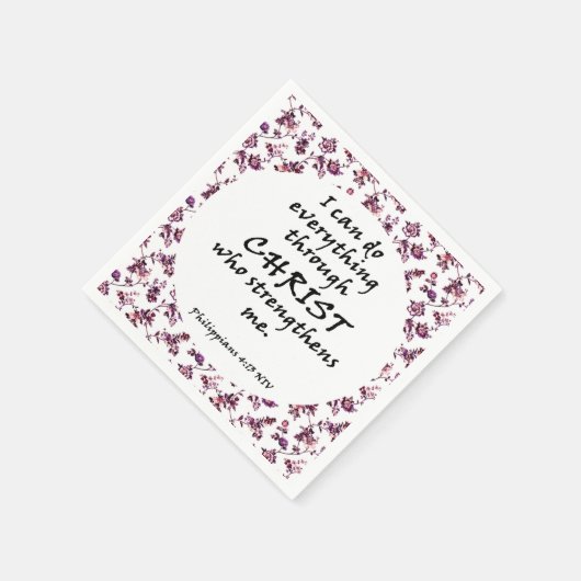 Bibelverse Philippians Square Serviette (Ecke)