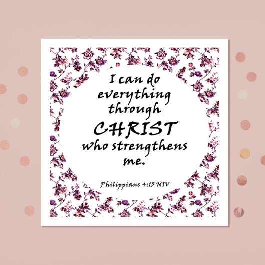 Bibelverse Philippians Square Serviette