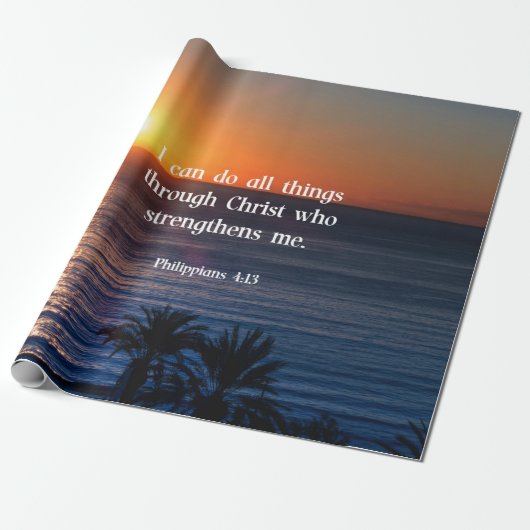 Bibelverse, Philippinen 4:13 Geschenkpapier (Ungerollt)