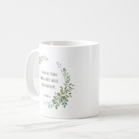 Bibelverse, Philippinen 4:13 Kaffeetasse (Vorderseite Links)