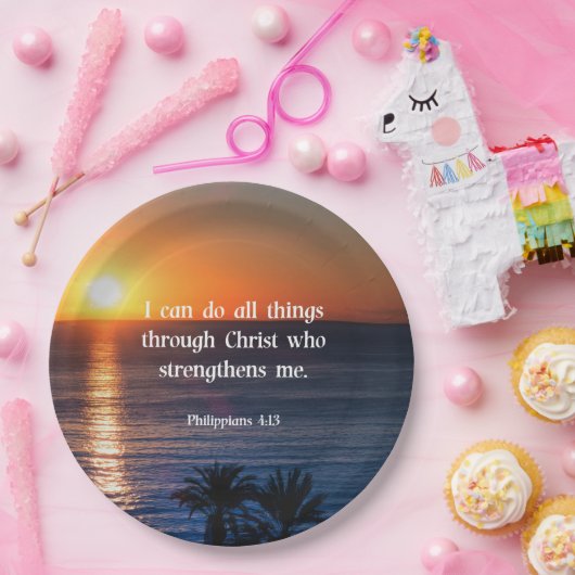 Bibelverse, Philippinen 4:13 Pappteller (Party)