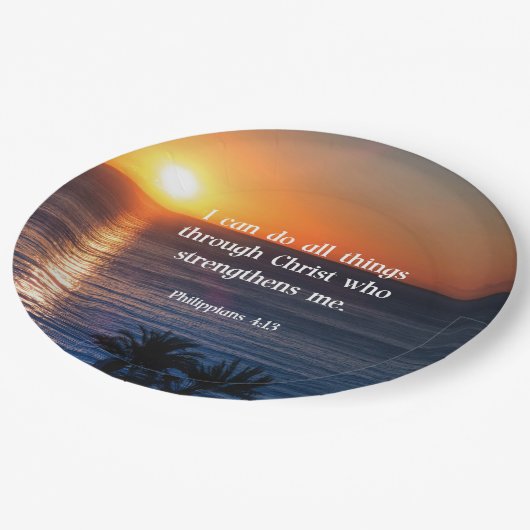 Bibelverse, Philippinen 4:13 Pappteller (Schrägansicht)