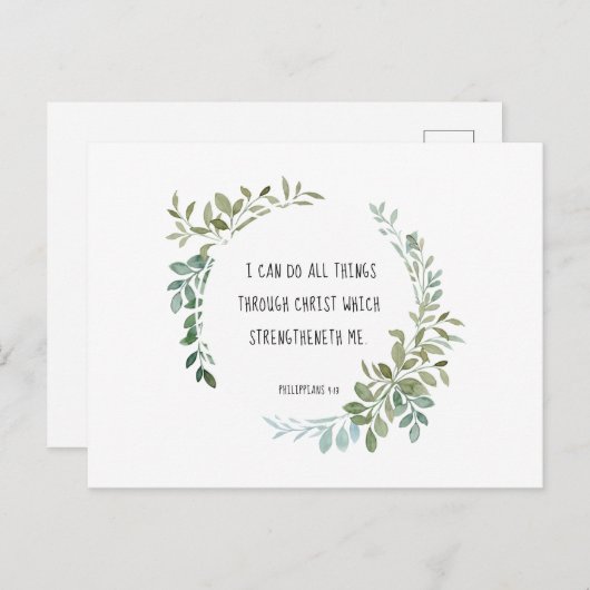 Bibelverse, Philippinen 4:13 Postkarte (Vorne/Hinten)