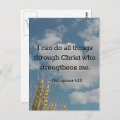 Bibelverse, Philippinen 4:13 Postkarte (Vorne/Hinten)