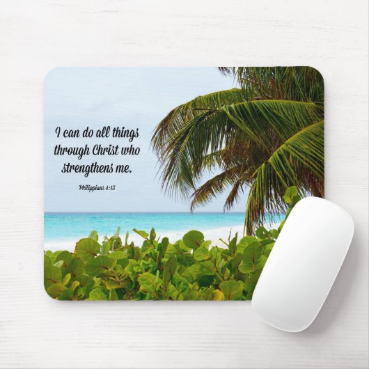 Bibelverse, Philippinen 4:13, tropisch Mousepad (Mit Mouse)