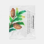 Bibelverse Pine Fleece Blanket (Vorderseite)