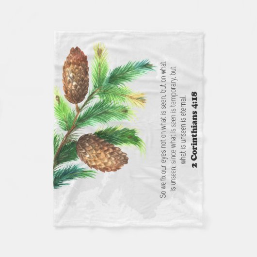 Bibelverse Pine Fleece Blanket (Vorderseite)