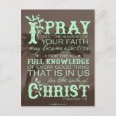 Bibelverse Post Card - Philemon 1:6 Postkarte (Vorderseite)