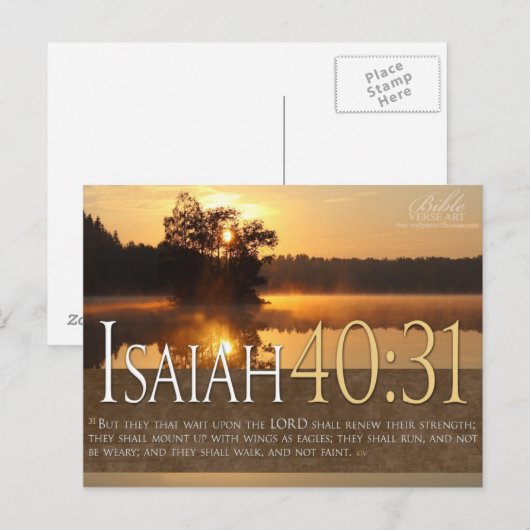 Bibelverse Postcard Postkarte (Vorne/Hinten)