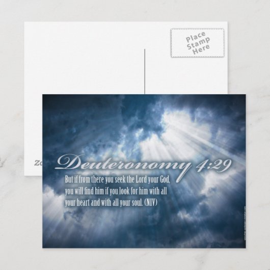 Bibelverse Postcard Postkarte (Vorne/Hinten)