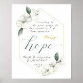 Bibelverse print, 1 Peter 1:3, Dogwood-Blume Poster (Vorne)
