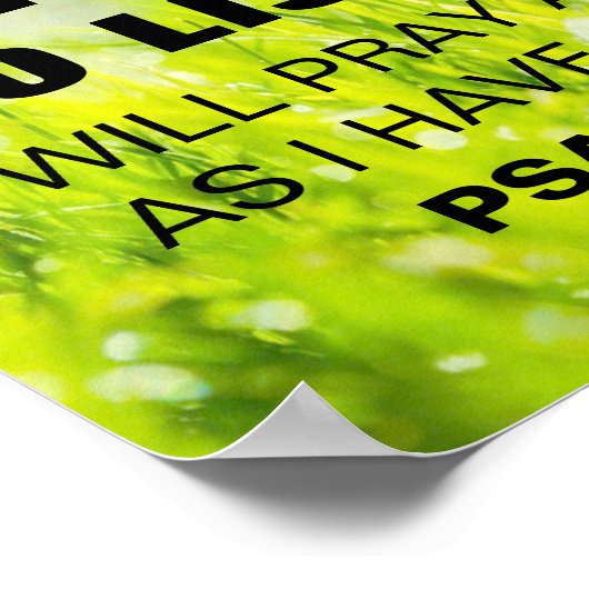 Bibelverse Psalm 116:2 Poster (Ecke)