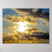 Bibelverse Psalm 119:11 Sonnenuntergang-Poster Poster (Vorne)
