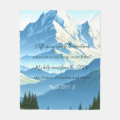 Bibelverse Psalm 121:1-2 Fleecedecke (Vorderseite)