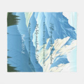 Bibelverse Psalm 121:1-2 Fleecedecke (Vorderseite (Horizontal))