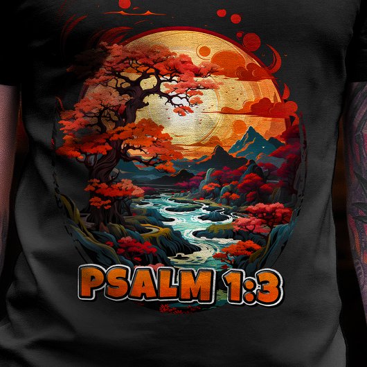 Bibelverse Psalm 1:3 T-Shirt