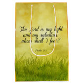 Bibelverse, Psalm 27:1 Mittlere Geschenktüte (Rückseite)