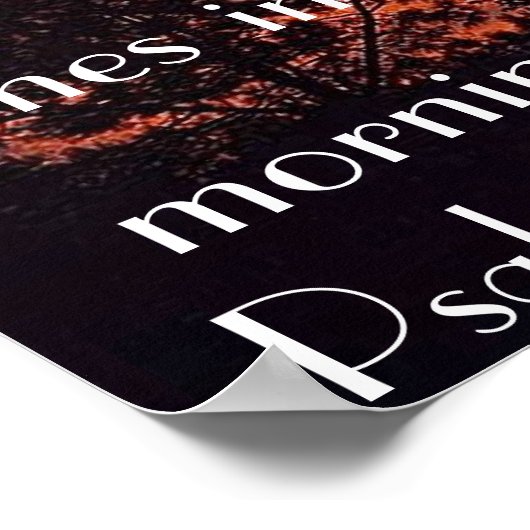 Bibelverse Psalm 30:5 Poster (Ecke)