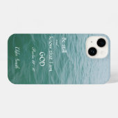 Bibelverse Psalm 46:10 mit Meerblick iPhone Hülle (Rückseite (Horizontal))