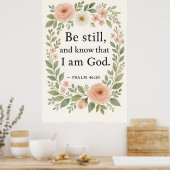 Bibelverse Psalm 46:10 Poster (Küche)