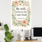 Bibelverse Psalm 46:10 Poster (Heimbüro)